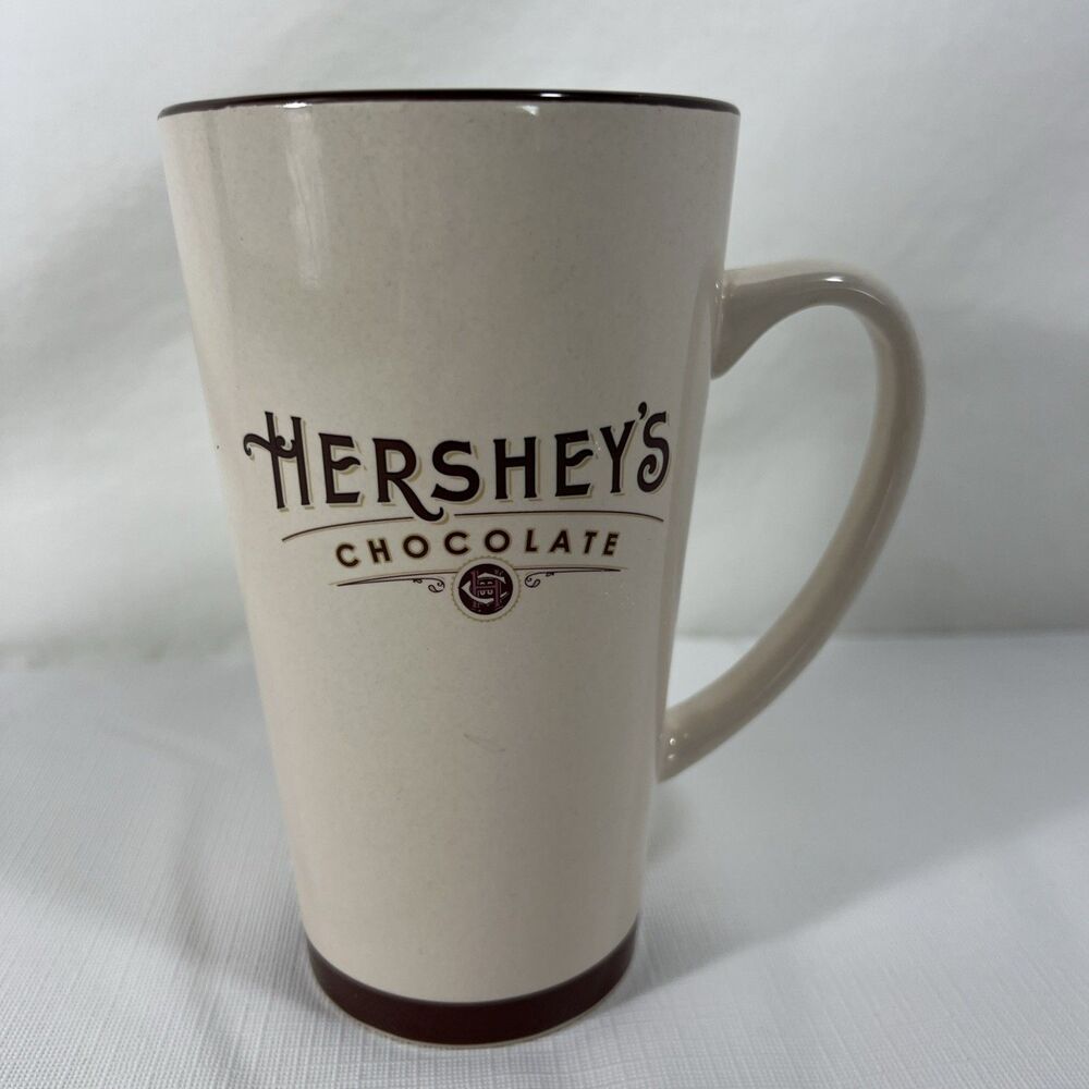 Hersheys Chocolate - Tall Ceramic Mug - Coffee Tea Chocolate Milk - 16 oz